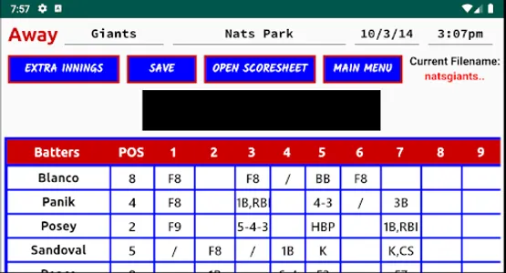 RTI Baseball Scorebook screenshot 2