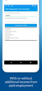 Self-Employment Tax Calculator screenshot 1