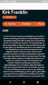 Kirk Franklin gospel lyrics screenshot 3