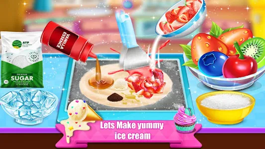 Ice Cream Roll Maker DIY Games screenshot 0
