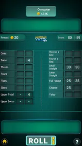 Yatzy Game Dice Offline screenshot 1