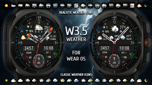 Weather watch face W3.5 screenshot 15