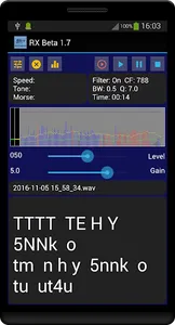 G0HYN RX Morse screenshot 1