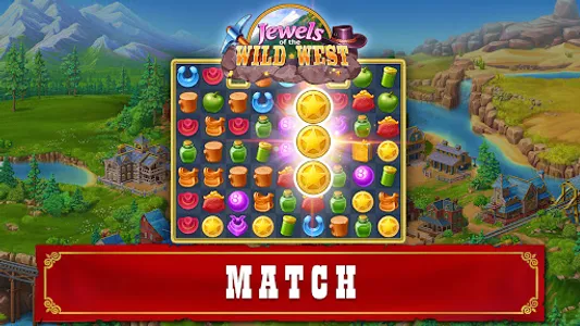 Jewels of the Wild West・Match3 screenshot 7