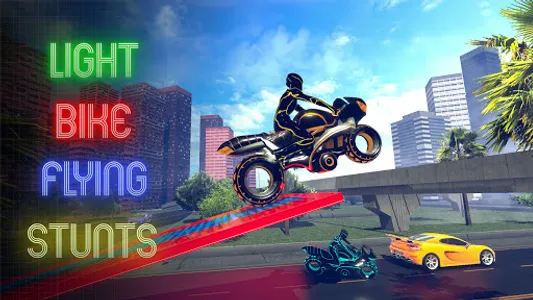 Light Bike Flying Stunts screenshot 6