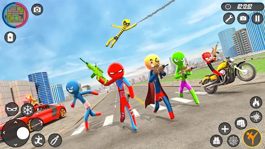 Stickman Rope Hero:Spider Game screenshot 13