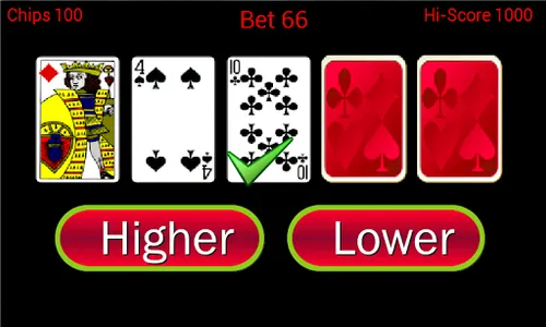 Higher or Lower card game screenshot 0