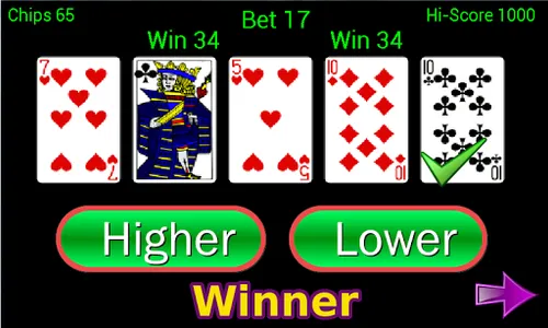 Higher or Lower card game screenshot 15