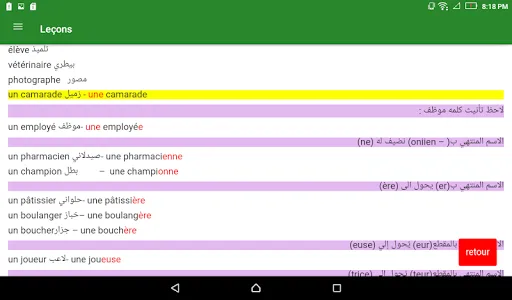 قواعد اللغة الفرنسية للمبتدئين screenshot 8