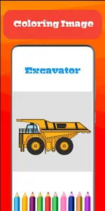 Excavator Coloring Game screenshot 2