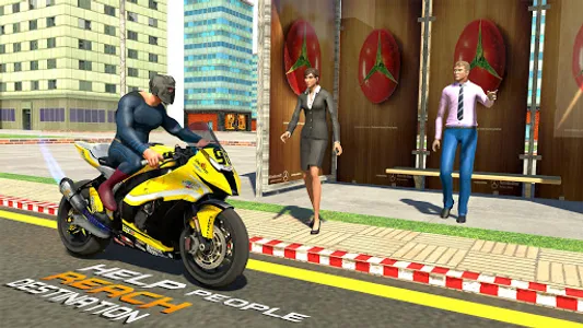 Superhero Bike Taxi Games 2021 screenshot 1