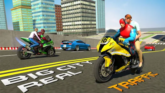 Superhero Bike Taxi Games 2021 screenshot 2
