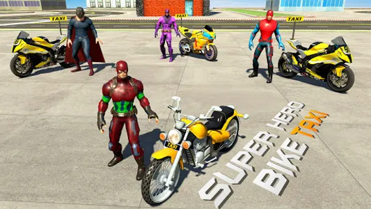 Superhero Bike Taxi Games 2021 screenshot 9