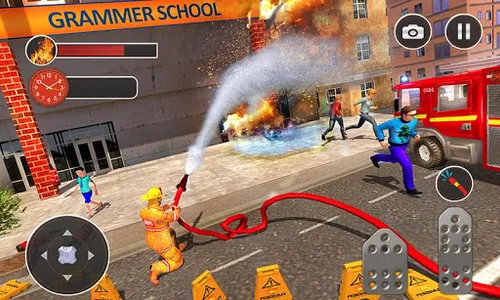 Fire Fighter Truck Real Heroes screenshot 1