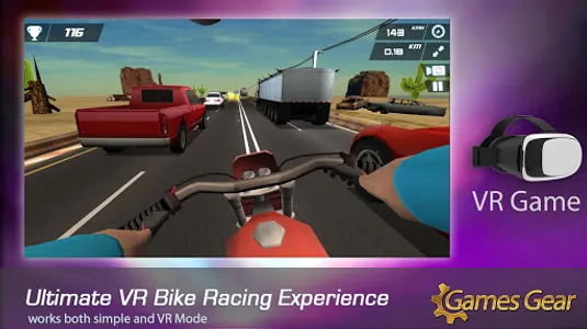 VR Bike Racing Game - vr games screenshot 0