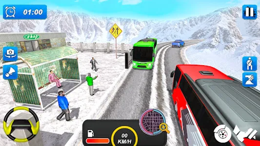 Snow Bus Simulator Games screenshot 1