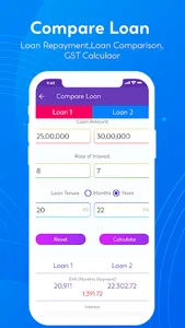 Loan EMI Calculator - GST Calc screenshot 1