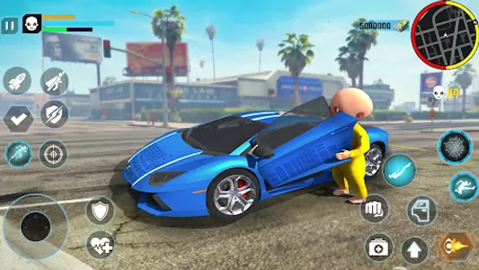 Yellow Rope Hero Crime City screenshot 1