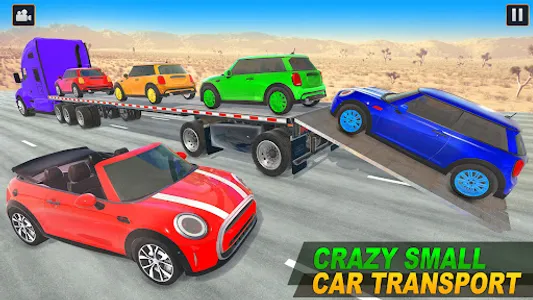 Mini Car Transport Truck Games screenshot 0