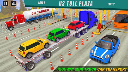 Mini Car Transport Truck Games screenshot 2