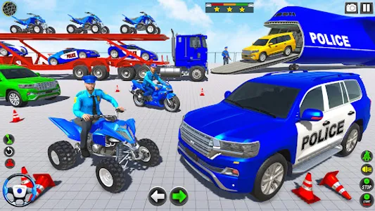 Police ATV Transporter Games screenshot 15