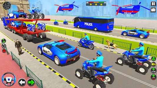 Police ATV Transporter Games screenshot 6