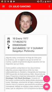 Hoja de Vida Julio Gancino screenshot 0