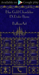 Blue Gold Chandelier Go Launch screenshot 3