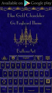 Blue Gold Chandelier Go Launch screenshot 4