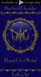Blue Gold Chandelier Go Launch screenshot 5