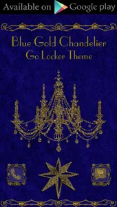Blue Gold Chandelier Go Launch screenshot 6