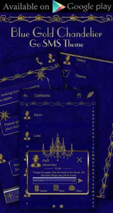 Blue Gold Chandelier Go Launch screenshot 7