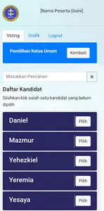 E-Vote MUPEL VI MAMRE screenshot 3