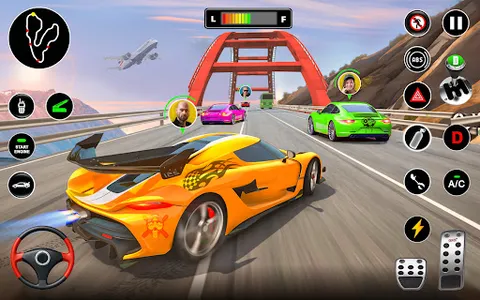 Racing in Highway Car 3D Games screenshot 1