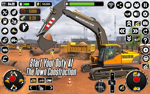 City Heavy Excavator Crane 3D screenshot 10