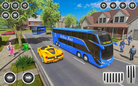 US Police Bus Simulator Game screenshot 11