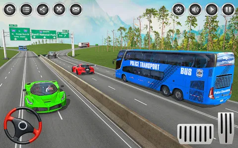 US Police Bus Simulator Game screenshot 16