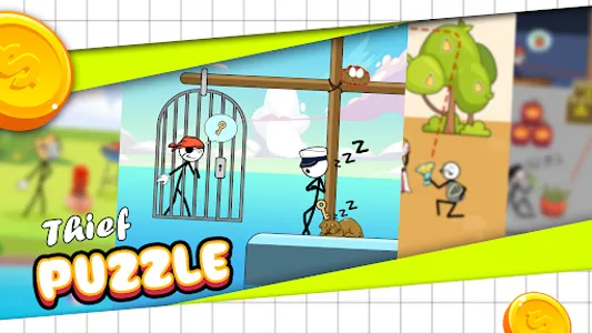 Stickman: Thief puzzle screenshot 8