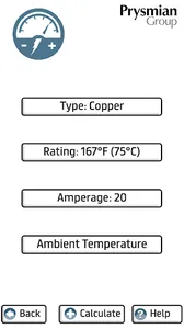 Prysmian Group Conductor Amps screenshot 2