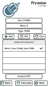 Prysmian Group Conduit Fill screenshot 2