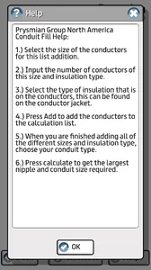 Prysmian Group Conduit Fill screenshot 4