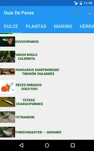 Guía de peces de acuarios screenshot 7