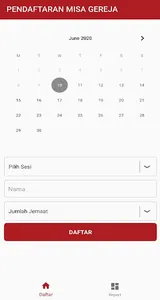 PENDAFTARAN MISA GEREJA KATOLI screenshot 0