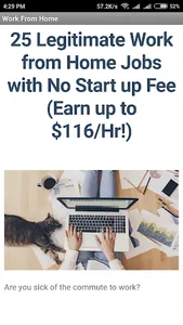 20 Work From Home Job Ideas screenshot 0
