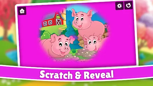 Kids Farm Animal Color Scratch screenshot 0