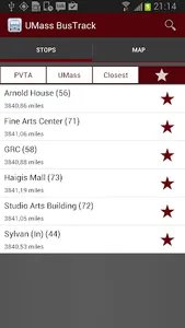 UMass BusTrack screenshot 1