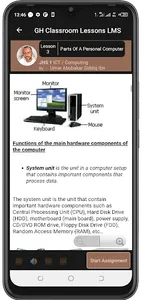 GH Classroom Lessons LMS screenshot 2