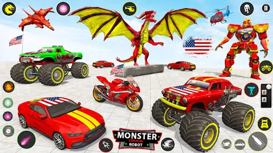 Monster Truck Robot Car Game screenshot 17