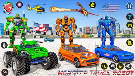 Monster Truck Robot Car Game screenshot 19