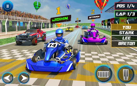 Go Kart Ramp Car Stunt Game 3d screenshot 0